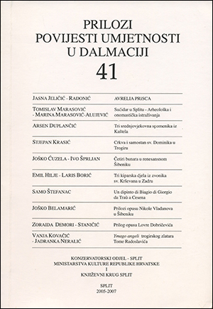 PRILOZI POVIJESTI UMJETNOSTI U DALMACIJI  – 41